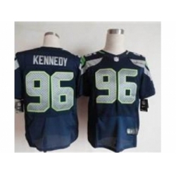 Nike Seattle Seahawks 96 Cortez Kennedy Blue Elite NFL Jersey