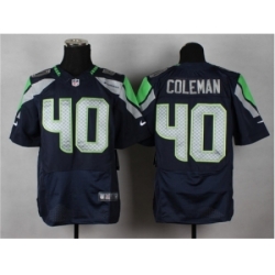 Nike seattle seahawks 40 Derrick Coleman blue Elite NFL Jersey