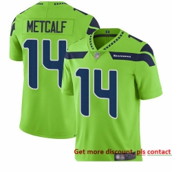 Seahawks 14 D K  Metcalf Green Men Stitched Football Limited Rush Jersey