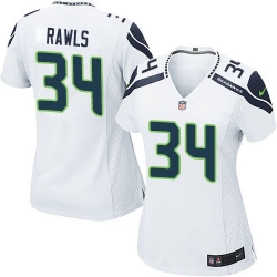 Nike Seahawks #34 Thomas Rawls White Womens Stitched NFL Elite Jersey