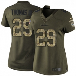 Womens Nike Seattle Seahawks 29 Earl Thomas III Elite Green Salute to Service NFL Jersey