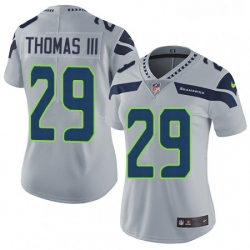 Womens Nike Seattle Seahawks 29 Earl Thomas III Elite Grey Alternate NFL Jersey