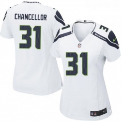 Womens Nike Seattle Seahawks 31 Kam Chancellor Game White NFL Jersey