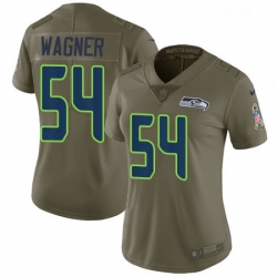 Womens Nike Seattle Seahawks 54 Bobby Wagner Limited Olive 2017 Salute to Service NFL Jersey