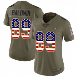 Womens Nike Seattle Seahawks 89 Doug Baldwin Limited OliveUSA Flag 2017 Salute to Service NFL Jersey