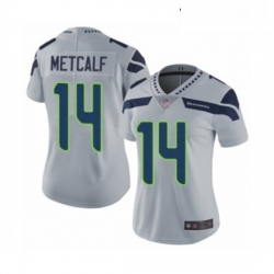 Womens Seattle Seahawks 14 DK Metcalf Grey Alternate Vapor Untouchable Limited Player Football Jersey