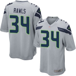 Nike Seahawks #34 Thomas Rawls Grey Alternate Youth Stitched NFL Elite Jersey