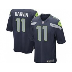 Nike Youth NFL Seattle Seahawks #11 Percy Harvin Blue Jerseys