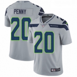 Youth Nike Seattle Seahawks 20 Rashaad Penny Grey Alternate Vapor Untouchable Elite Player NFL Jersey