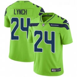 Youth Nike Seattle Seahawks 24 Marshawn Lynch Elite Green Rush Vapor Untouchable NFL Jersey