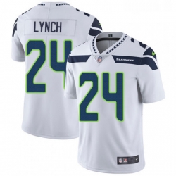 Youth Nike Seattle Seahawks 24 Marshawn Lynch Elite White NFL Jersey