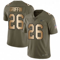 Youth Nike Seattle Seahawks 26 Shaquill Griffin Limited OliveGold 2017 Salute to Service NFL Jersey