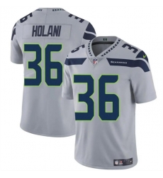 Youth Seattle Seahawks 36 George Holani Grey Vapor Limited Stitched Football Jersey