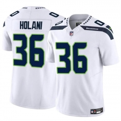 Youth Seattle Seahawks 36 George Holani White 2024 F U S E Vapor Limited Stitched Football Jersey