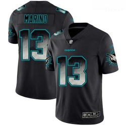 Dolphins 13 Dan Marino Black Men Stitched Football Vapor Untouchable Limited Smoke Fashion Jersey