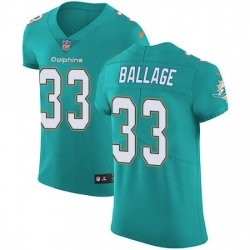 Kalen Ballage Miami Dolphins Men Elite Aqua Team Color Vapor Untouchable Nike Jersey Green