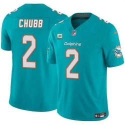 Men Miami Dolphins 2 Bradley Chubb Aqua 2025 F U S E  With 1 Star C Patch Vapor Limited Stitched Football Jersey Men Miami Dolphins 2 Bradley Chubb Aqua 2025 F U S E  With 1 Star C Patch Vapor Limited Stitched Football Jersey