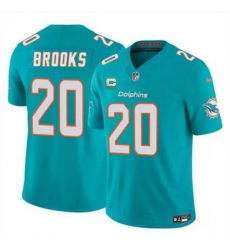Men Miami Dolphins 20 Jordyn Brooks Aqua 2025 F U S E  With 1 Star C Patch Vapor Limited Stitched Football Jersey Men Miami Dolphins 20 Jordyn Brooks Aqua 2025 F U S E  With 1 Star C Patch Vapor Limited Stitched Football Jersey