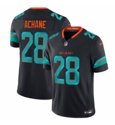 Men Miami Dolphins 28 DeVon Achane Black 2025 F U S E Rivalries Vapor Limited Stitched Football Jersey