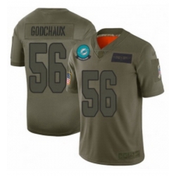 Men Miami Dolphins 56 Davon Godchaux Limited Camo 2019 Salute to Service Football Jersey