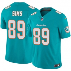 Men Miami Dolphins  89 Ben Sims Aqua 2026 F U S E  Vapor Limited Stitched Football Jersey