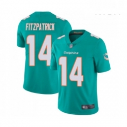 Mens Miami Dolphins 14 Ryan Fitzpatrick Aqua Green Team Color Vapor Untouchable Limited Player Football Jersey