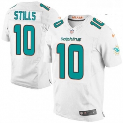 Mens Nike Miami Dolphins 10 Kenny Stills Elite White NFL Jersey