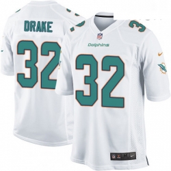 Mens Nike Miami Dolphins 32 Kenyan Drake Game White NFL Jersey