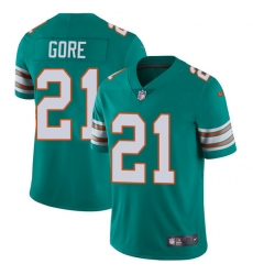 Nike Dolphins #21 Frank Gore Aqua Green Alternate Mens Stitched NFL Vapor Untouchable Limited Jersey