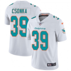 Nike Dolphins #39 Larry Csonka White Mens Stitched NFL Vapor Untouchable Limited Jersey