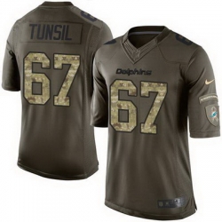 Nike Dolphins #67 Laremy Tunsil Green Mens Stitched NFL Limited Salute to Service Jersey