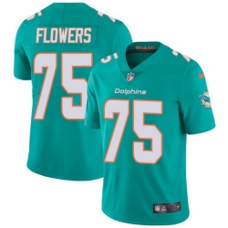 Nike Dolphins 75 Ereck Flowers Aqua Green Team Color Men Stitched NFL Vapor Untouchable Limited Jersey