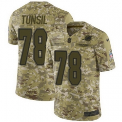 Nike Dolphins #78 Laremy Tunsil Camo Mens Stitched NFL Limited 2018 Salute To Service Jersey