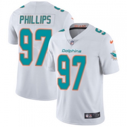 Nike Dolphins #97 Jordan Phillips White Mens Stitched NFL Vapor Untouchable Limited Jersey