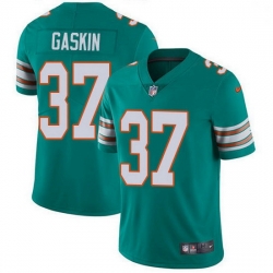 Nike Miami Dolphins 37 Myles Gaskin Aqua Green Alternate Men Stitched NFL Vapor Untouchable Limited Jersey