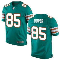 Nike Miami Dolphins #85 Mark Duper Elite Aqua Green Alternate Mens  NFL Jersey