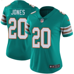 Nike Dolphins #20 Reshad Jones Aqua Green Alternate Womens Stitched NFL Vapor Untouchable Limited Jersey