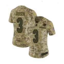 Womens Miami Dolphins 3 Josh Rosen Limited Camo 2018 Salute to Service Football Jersey