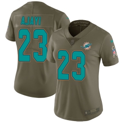 Womens Nike Dolphins #23 Jay Ajayi Olive  Stitched NFL Limited 2017 Salute to Service Jersey