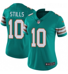 Womens Nike Miami Dolphins 10 Kenny Stills Elite Aqua Green Alternate NFL Jersey