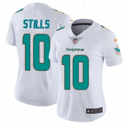 Womens Nike Miami Dolphins 10 Kenny Stills White Vapor Untouchable Limited Player NFL Jersey