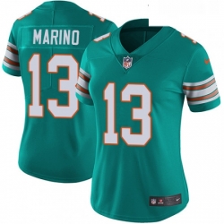 Womens Nike Miami Dolphins 13 Dan Marino Aqua Green Alternate Vapor Untouchable Limited Player NFL Jersey