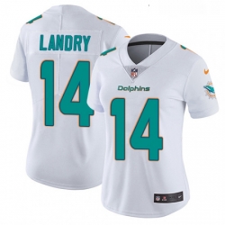 Womens Nike Miami Dolphins 14 Jarvis Landry White Vapor Untouchable Limited Player NFL Jersey