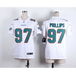 nike women nfl jerseys miami dolphins 97 phillips white[nike]