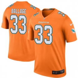 Youth Kalen Ballage Miami Dolphins Color Rush Legend Nike Jersey Orange