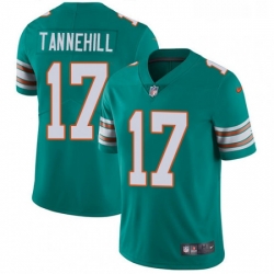 Youth Nike Miami Dolphins 17 Ryan Tannehill Aqua Green Alternate Vapor Untouchable Limited Player NFL Jersey