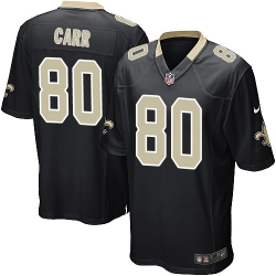 Game Nike Black Mens Austin Carr Home Jersey NFL 80 New Orleans Saints