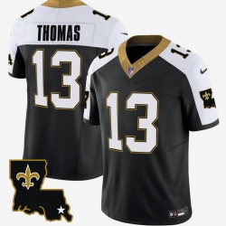 Men New Orleans Saints 13 Michael Thomas Black White 2023 F U S E  1987 Legacy Vapor Stitched Jersey