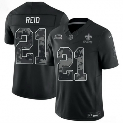 Men New Orleans Saints 21 Justin Reid Black F U S E 2026 Salute to Service Limited Stitched Football Jersey