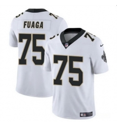 Men New Orleans Saints 75 Taliese Fuaga White 2024 Draft Vapor Limited Stitched Football Jersey